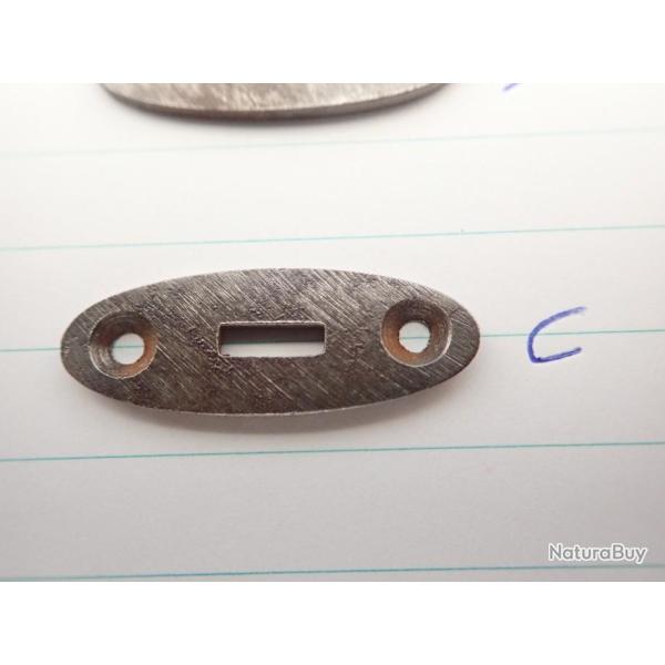 Garniture, Plaquette de clavette pour pistolet ou fusil ancien (C)
