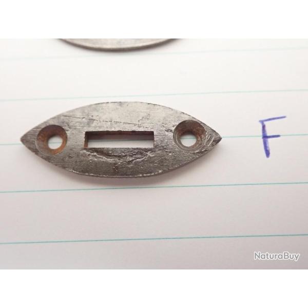 Garniture, Plaquette de clavette pour pistolet ou fusil ancien (F)