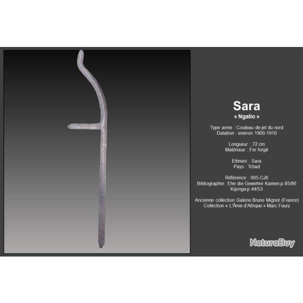 Magnifique couteau de jet Sara afrique