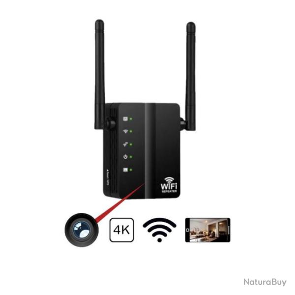 R�p�teur Wifi Informatique Cam�ra Espion 4k Wifi avec d�tection de mouvement, vision nocturne