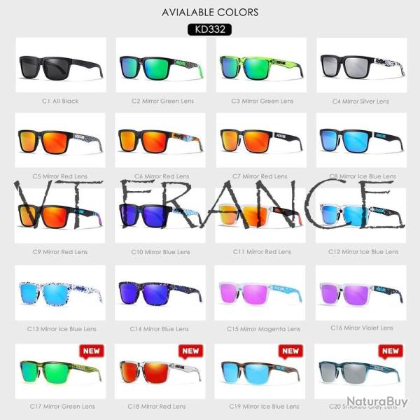 KDEAM Lunettes de Soleil Polarisee UV400, Couleur: Au Choix