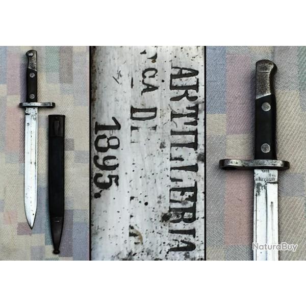 TRES BELLE ET PEU COURANTE BAIONNETTE ESPANGOLE : '' ARTILLERIA 1895 '', PIECE ORIGINALE