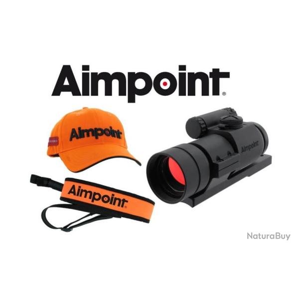 Viseur point rouge AIMPOINT COMPC3 2 MOA NOIR avec collier 30 mm + casquette + bretelle AIMPOINT