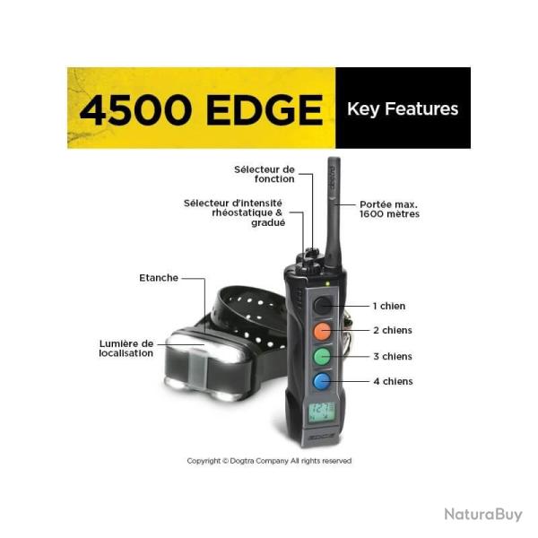 Dogtra 4500 Edge 1 Collier de Dressage pour 1 Chien