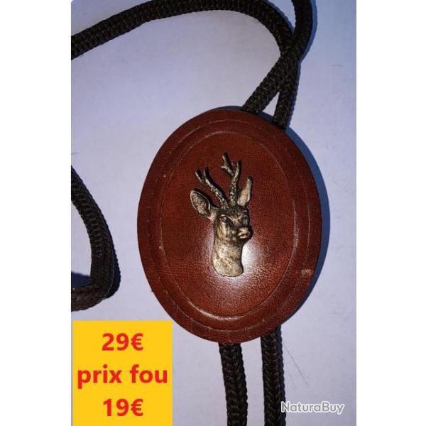BOLO CHEVREUIL mont� sur cuir