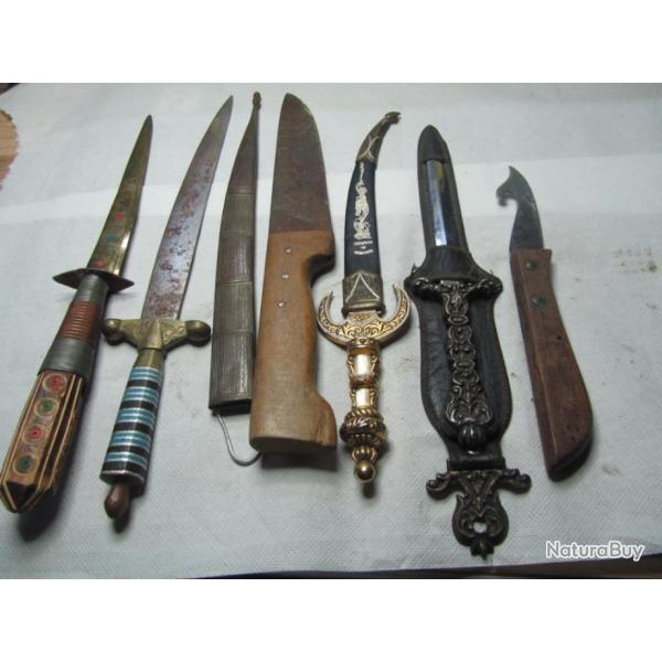 LOT DE SEPT COUTEAUX DIVERS  N10 - C07