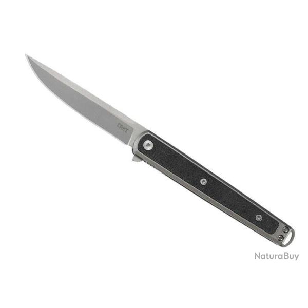 COUTEAU PLIANT CRKT SEIS ACIER ACIR INOX NOIR