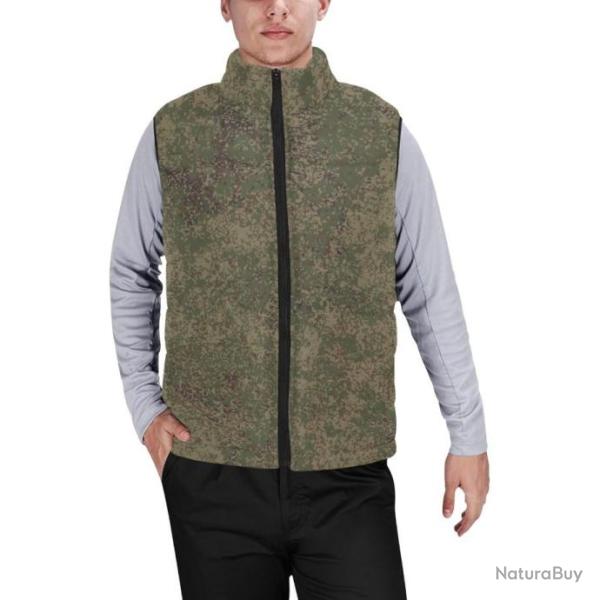 Gilet matelass� doudoune sans manches avec col montant camouflage russe EMR digital flora higland-g