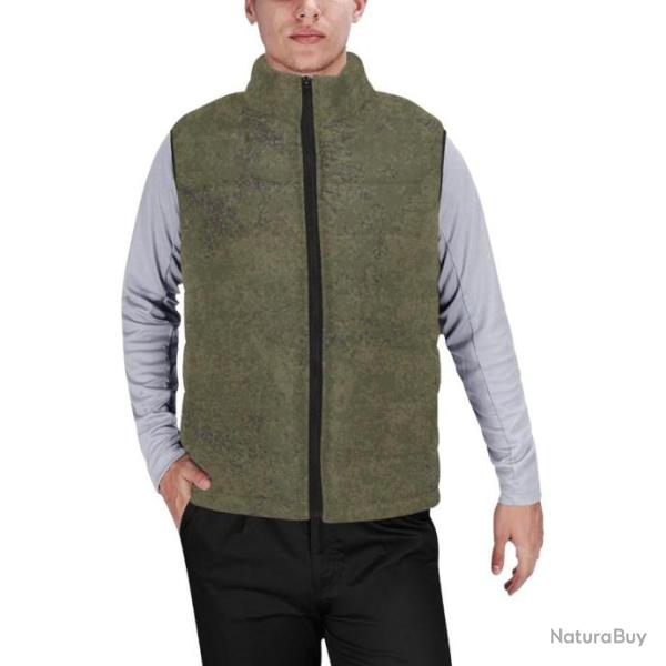 Gilet matelass� doudoune sans manches avec col montant camouflage russe EMR digital flora lowland