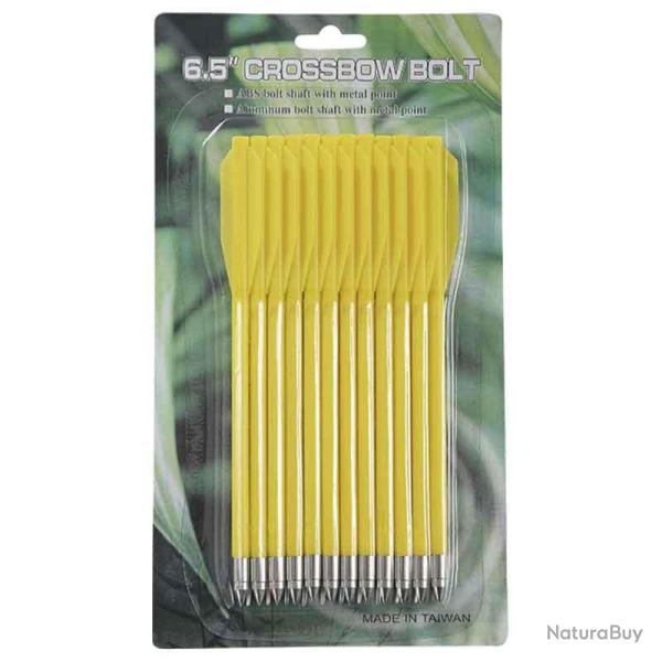 12 Fl�ches en plastique, pistolet arbal�tes � une main 50 et 80 livres Jaune