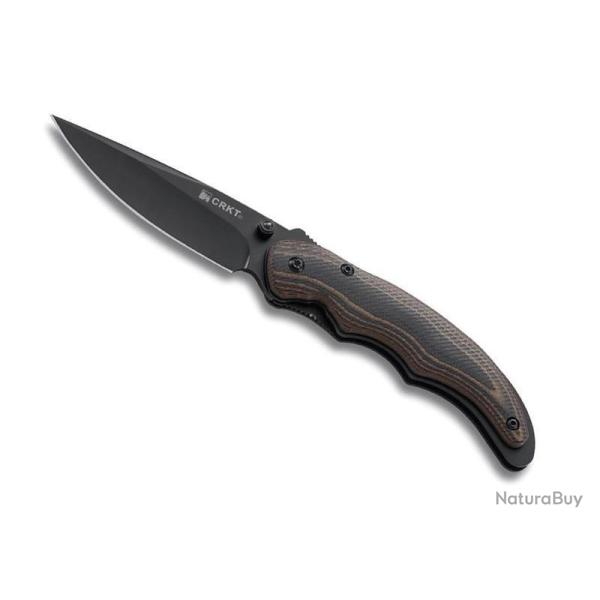 COUTEAU CRKT ENDORSER NOIR MARRON MARBRE