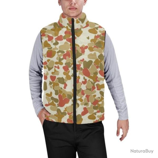 Gilet matelass� doudoune sans manches avec col montant camouflage Australien AUSCAM OPFOR Musoria