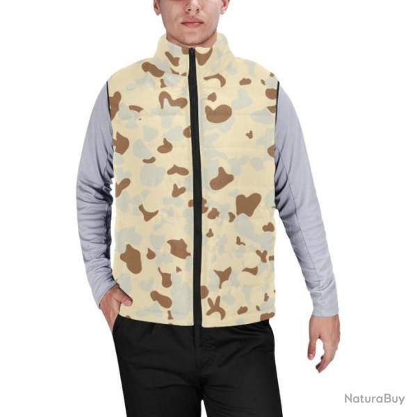 Gilet matelass� doudoune sans manches avec col montant camouflage Australien AUSCAM desert MkI