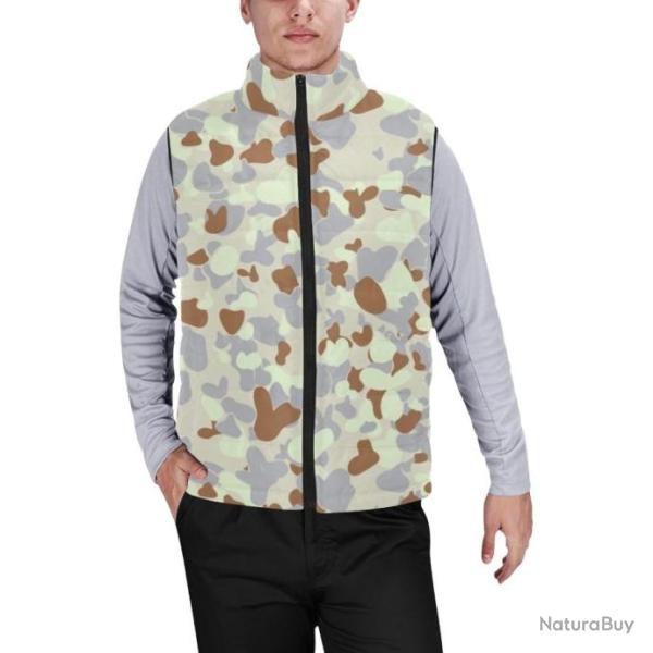 Gilet matelass� doudoune sans manches avec col montant camouflage Australien AUSCAM desert MkII