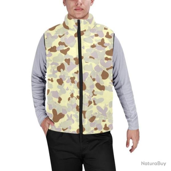 Gilet matelass� doudoune sans manches avec col montant camouflage Australien AUSCAM desert MkIII