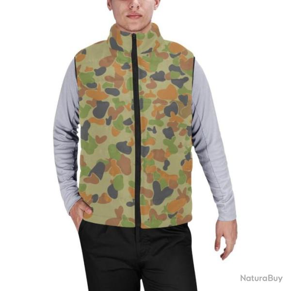 Gilet matelass� doudoune sans manches avec col montant camouflage Australien AUSCAM DPCU