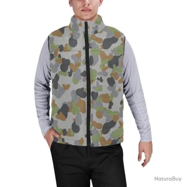 Gilet matelass� doudoune sans manches avec col montant camouflage Australien AUSCAM AFDPU
