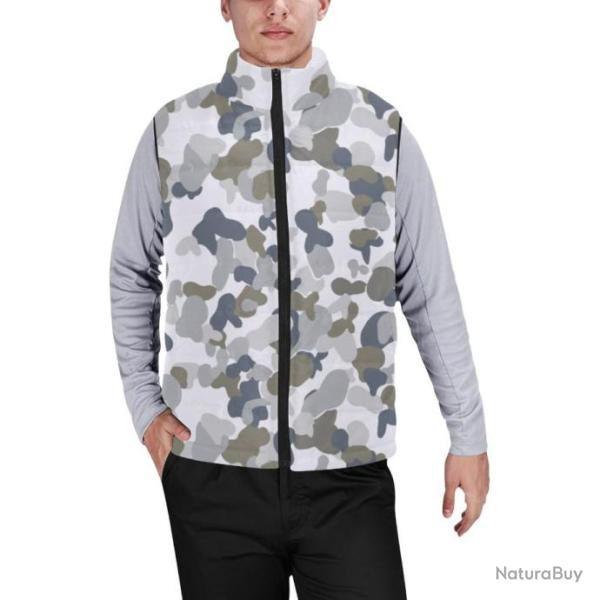 Gilet matelass� doudoune sans manches avec col montant camouflage Australien AUSCAM DPNU light