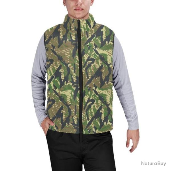Gilet matelass� doudoune sans manches avec col montant camouflage russe rastr 2004