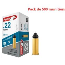 Munitions AGUILA calibre 22LR Bosquette longue "Colibri" x500 