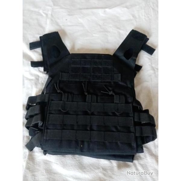 Gilet porte plaque noir