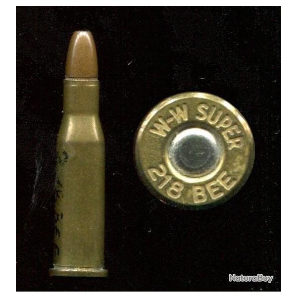 .218 BEE -  marquage : W-W SUPER 218 BEE - balle cuivre pointe creuse