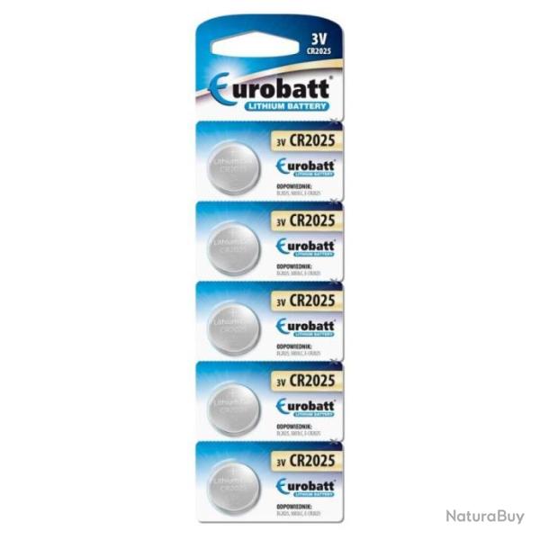 Paquet de 5 Piles CR 2025 au Lithium
