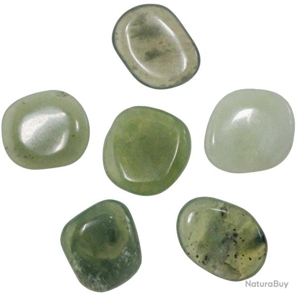 Galet plat jade vert de Chine - A l'unit�