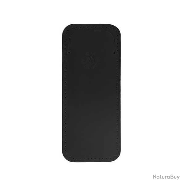 pochette visite Max Capdebarthes cuir noir grand manche