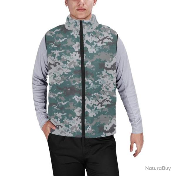 Gilet matelass� doudoune sans manches avec col montant camouflage Ukrainien 2013 transitional