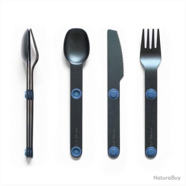 Set individuel de couvert Magware magn�tiques Noir anthracite - Bleu oc�an