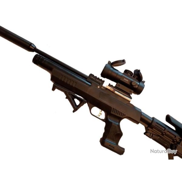 Pistolet PCP KRAL Puncher NP-01-TACTICAL + MOD. SON + RED DOT  Cal. 6,35 mm ,19,9 joules