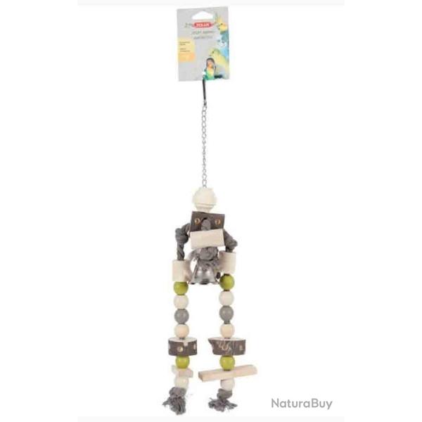 JOUET BOIS PERROQUET GRANDE PERRUCHE AMARO