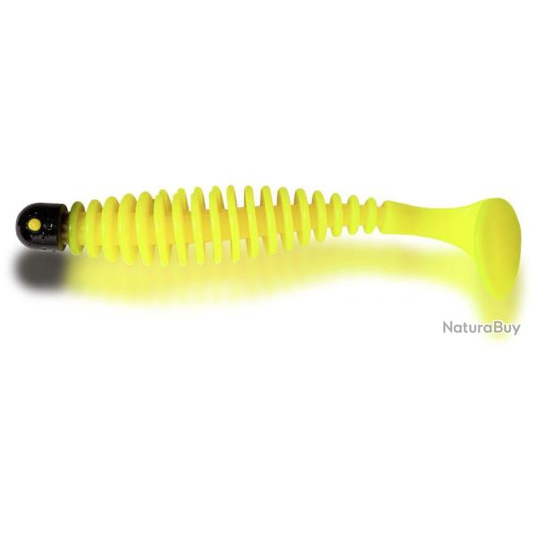 Leurre Souple Black Cat Shad Worm 17cm Yellow Zombie