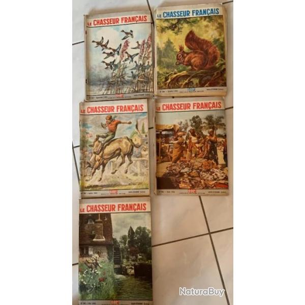 5 Num�ros du Chasseur Fran�ais ann�e 1962