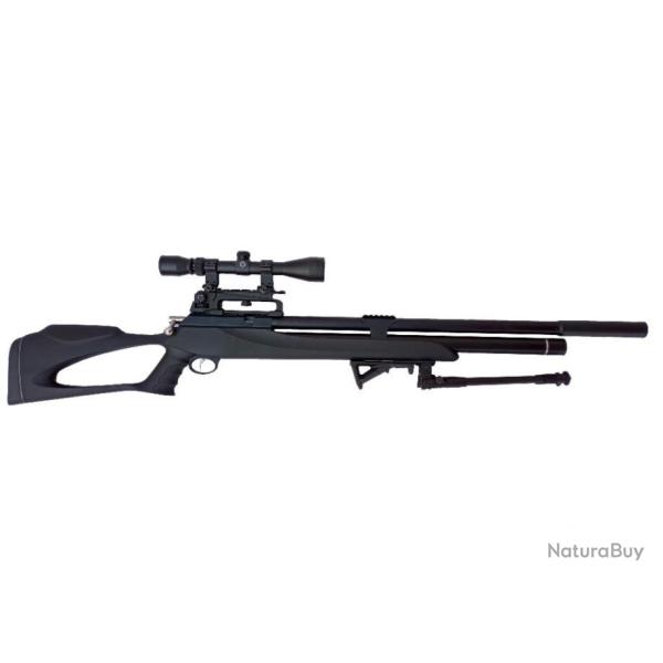 SNOWPEAK PCP CARABINE  M25AR15-TACTICAL + Lunette 3-9 x 40 + BIPIED Calibre 4,5 mm, 19,9 Joul.
