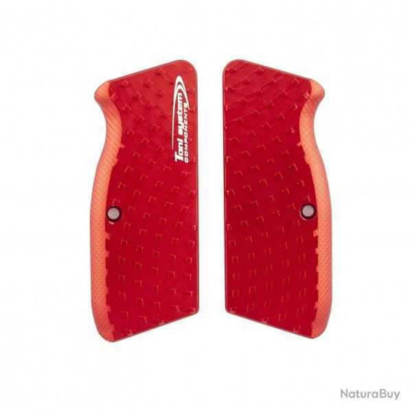 Poign�es longues Vybram pour Tanfoglio P19L-P21L-T95F - TONI SYSTEM - Rouge