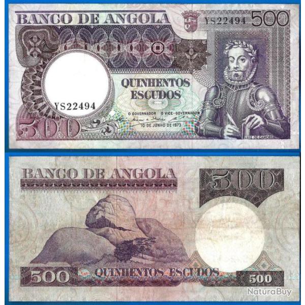 Angola 500 Escudos 1973 Camoes Afrique Billet Escudo
