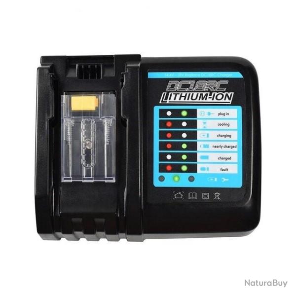 Chargeur Batterie Compatible Makita BL1830 18V, Modele: DC18RC