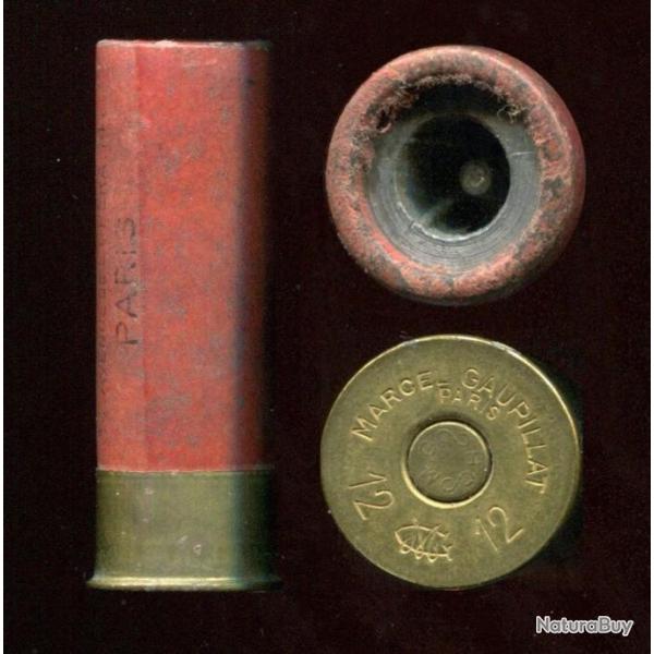 Cal. 12 - MG Marcel GAUPILLAT PARIS - charge  balle - carton rouge