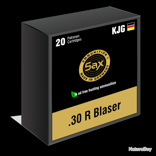 Munitions SAX calibre .30 R Blaser KJG-SR 8,0g boite de 20 munitions