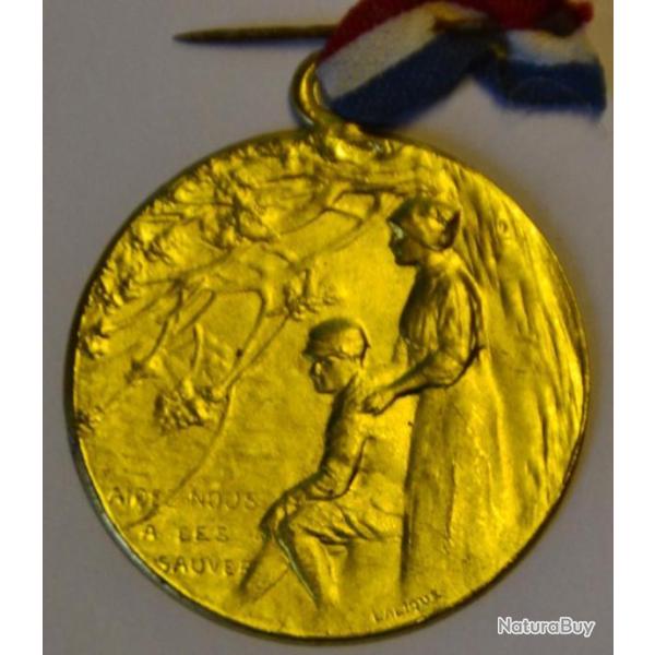 R LALIQUE journ�e des tuberculeux anciens militaires 1917 dor�