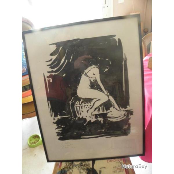Lithographie nu signee