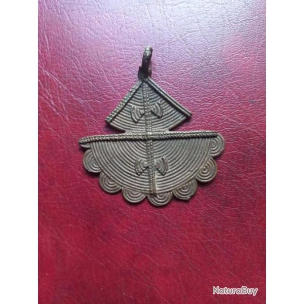 Ancien pendentif en bronze Akan, baoul�