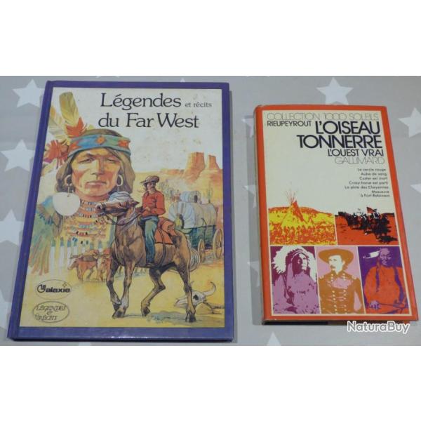 lot de livres l'oiseau tonerre  l'ouest vrai et legendes du far west indien western
