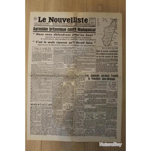 Le Nouvelliste  du 6 Mai 1942 - Seconde guerre mondiale