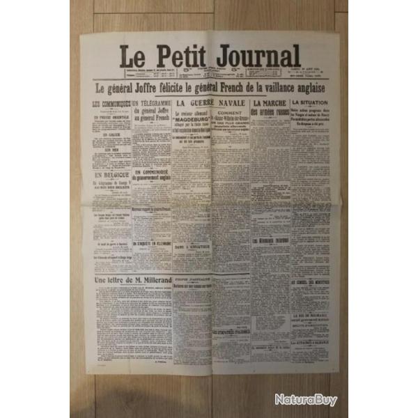 Le petit Journal - 29 aout 1914 - Premi�re Guerre Mondiale