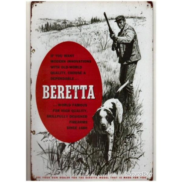 PLAQUE METAL BERETTA FIREARMS SINCE 1680