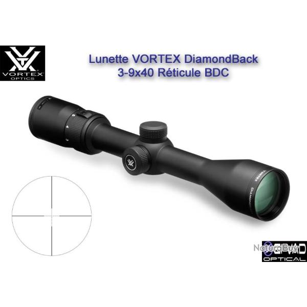 Lunette VORTEX DiamondBack 3-9x40 - R�ticule Dead-Hold BDC