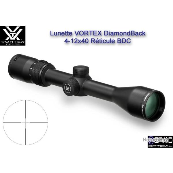 Lunette VORTEX DiamondBack 4-12x40 - R�ticule Dead-Hold BDC